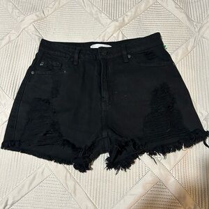 Black Kancan Jean shorts
